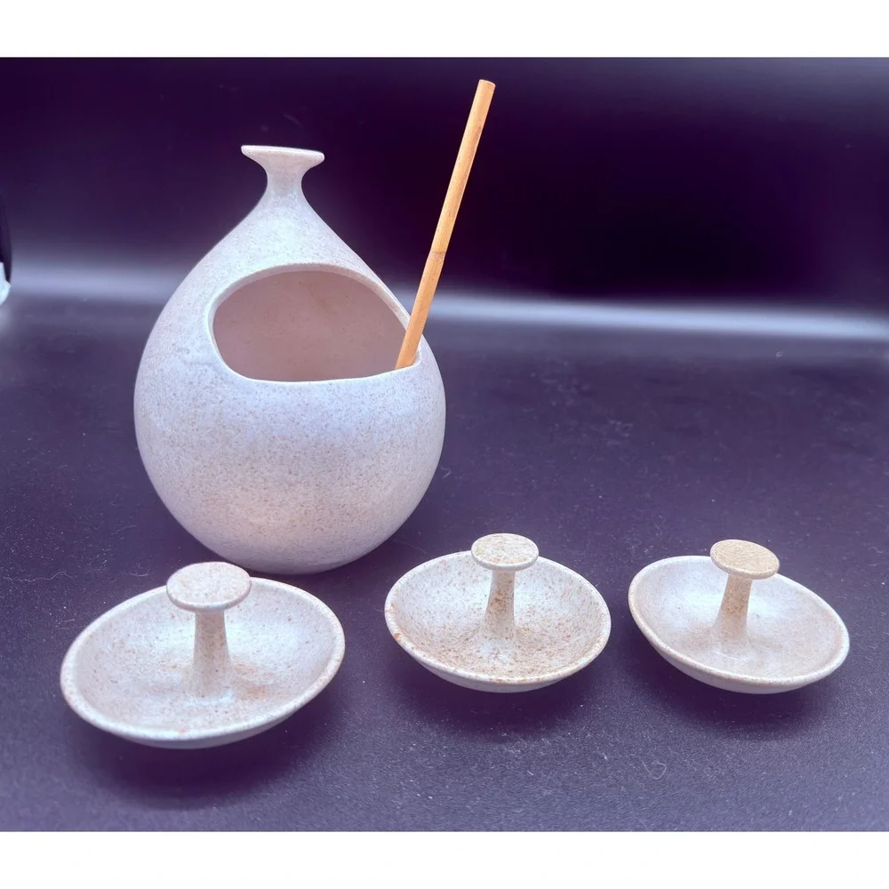 LaGardo Tackett Nuts to You Set Schmid Porcelain Mid Century Modern Nut Server
